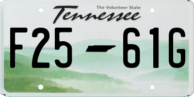 TN license plate F2561G