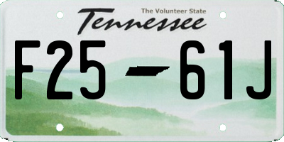 TN license plate F2561J