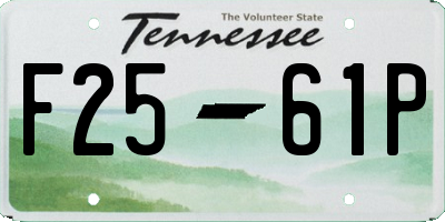 TN license plate F2561P