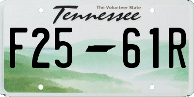 TN license plate F2561R