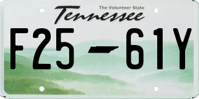 TN license plate F2561Y