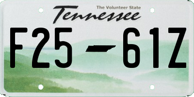 TN license plate F2561Z