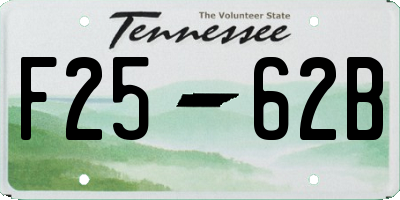 TN license plate F2562B