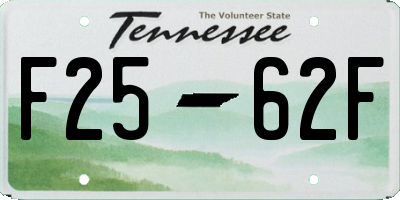 TN license plate F2562F