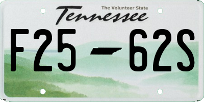 TN license plate F2562S
