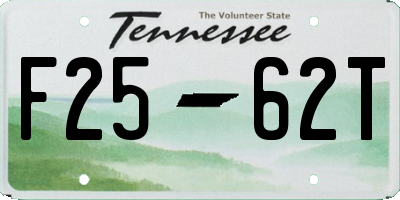 TN license plate F2562T