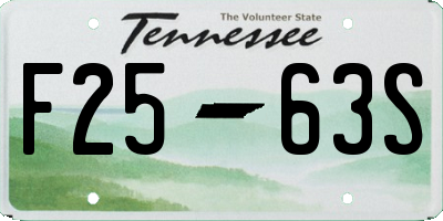 TN license plate F2563S