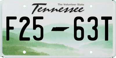 TN license plate F2563T