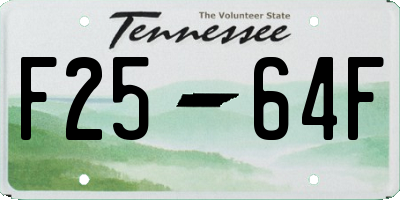 TN license plate F2564F