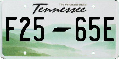 TN license plate F2565E