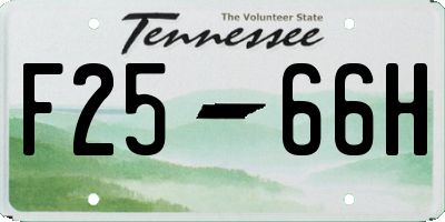 TN license plate F2566H