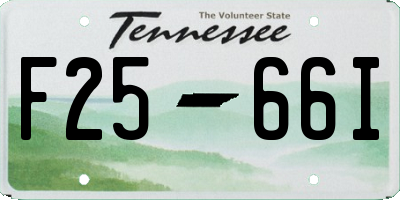 TN license plate F2566I