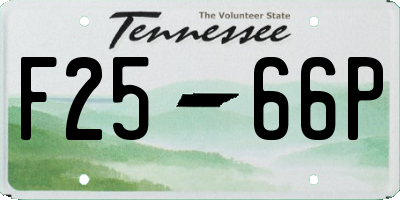 TN license plate F2566P