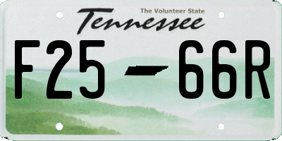 TN license plate F2566R