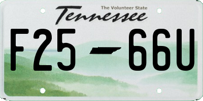 TN license plate F2566U