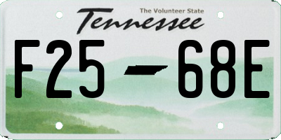 TN license plate F2568E