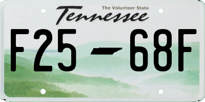 TN license plate F2568F