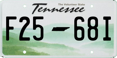 TN license plate F2568I