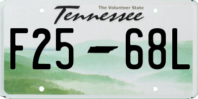TN license plate F2568L