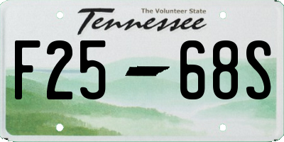 TN license plate F2568S