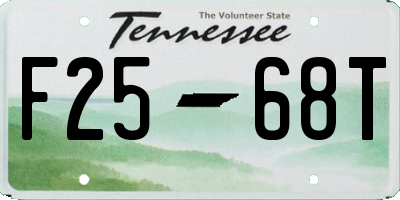 TN license plate F2568T