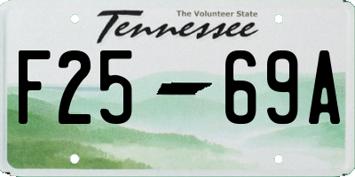 TN license plate F2569A