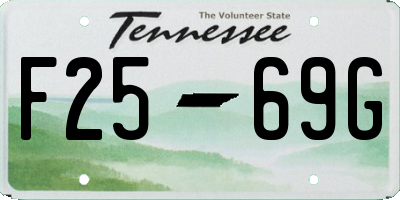 TN license plate F2569G
