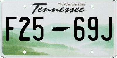 TN license plate F2569J