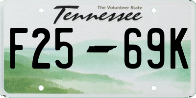 TN license plate F2569K