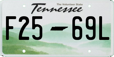TN license plate F2569L
