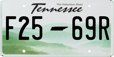 TN license plate F2569R