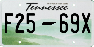 TN license plate F2569X