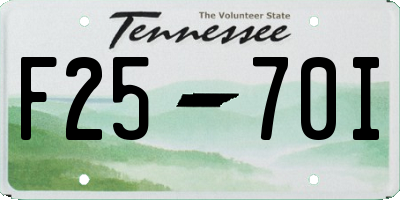 TN license plate F2570I