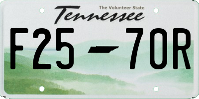 TN license plate F2570R