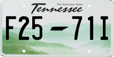 TN license plate F2571I