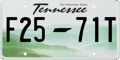 TN license plate F2571T