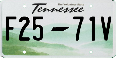 TN license plate F2571V