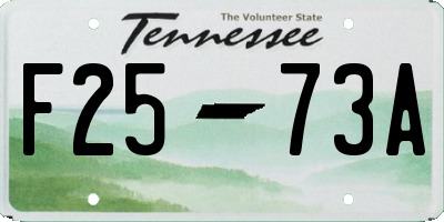 TN license plate F2573A