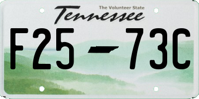 TN license plate F2573C