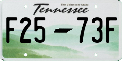 TN license plate F2573F