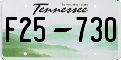 TN license plate F2573O