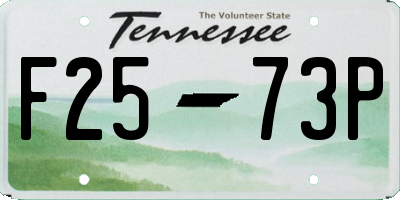 TN license plate F2573P