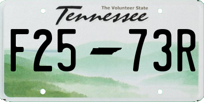 TN license plate F2573R