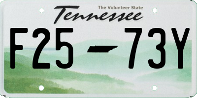 TN license plate F2573Y