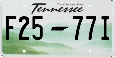 TN license plate F2577I