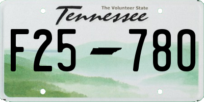 TN license plate F2578O