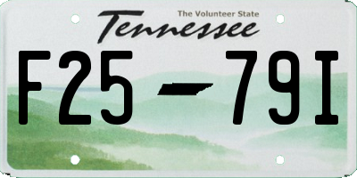 TN license plate F2579I