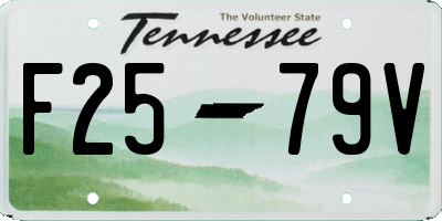 TN license plate F2579V