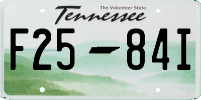TN license plate F2584I