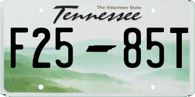 TN license plate F2585T